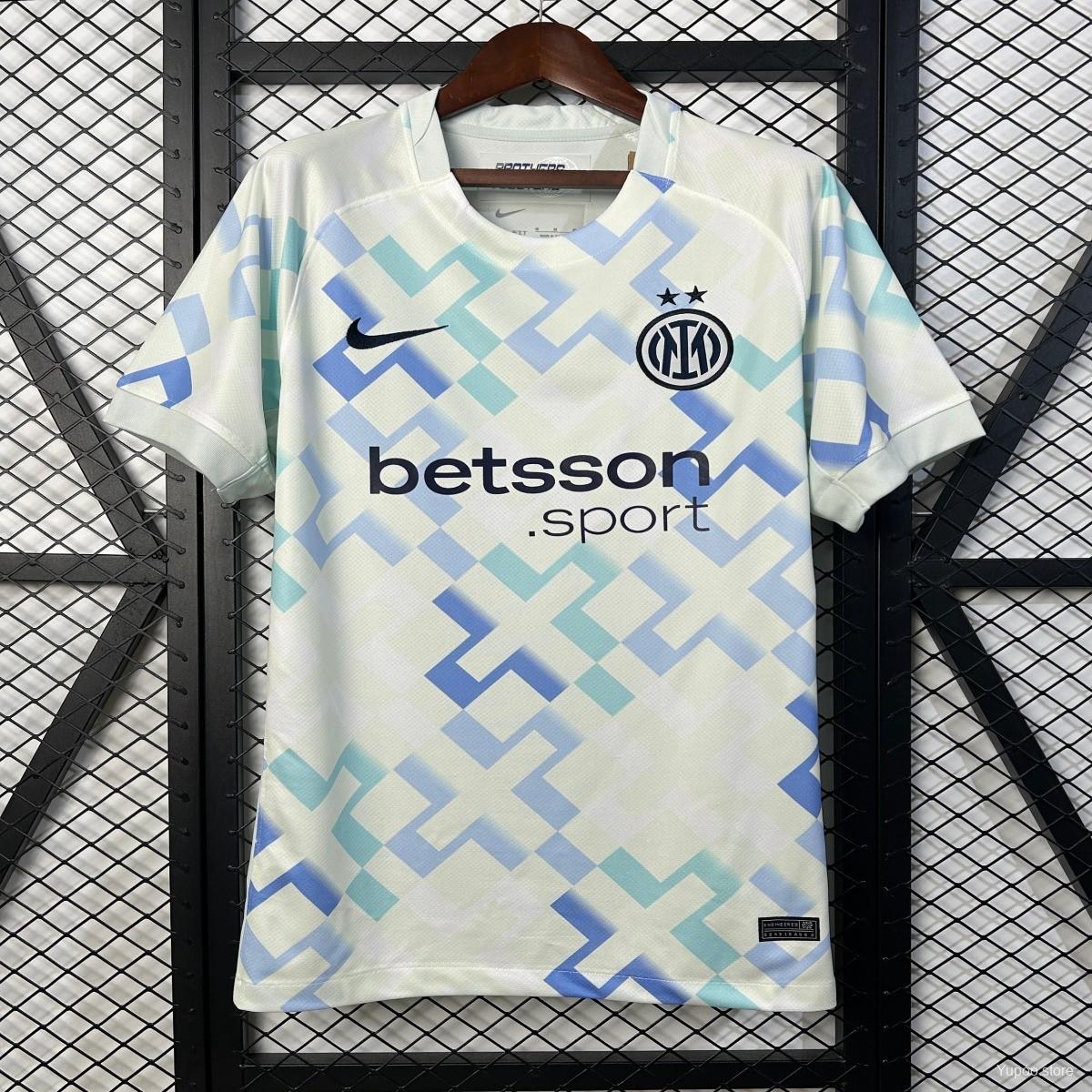 Camiseta de fútbol Inter Milan 2025/26 VISITANTE MANGA CORTA VERSION FAN